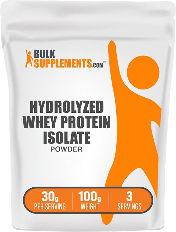 BulkSupplements.com Hydrolyzed Whey Protein Isolate Powder - Whey Isolate Protein - Unflavored &