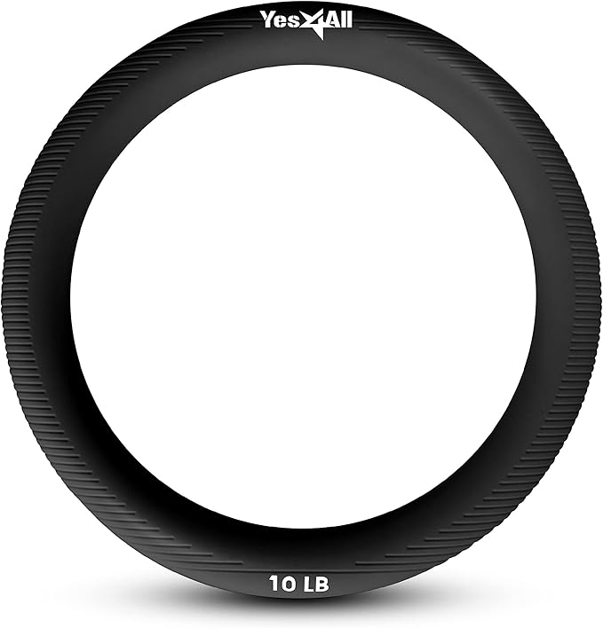Yes4All Power Ring 10lbs, Weight Ring, Weighted Circle, Kettlebell for Yoga Exercise, Aerobics