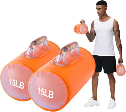 Water Dumbbells, Water Filled Training Dumbbells, Travel Weights Set, Adjustable Weights to 4-30