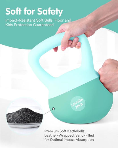 Soft Kettlebell - Cushioned Impact-Resistant Base and Anti-Slip, Kettle bell Anti-Slip Grip Weight