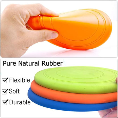 Dog Flying Disc, 3 Pack Dog Flyer Toys, Soft Rubber Interactive Lightweight Flying Disc Dog Toy for