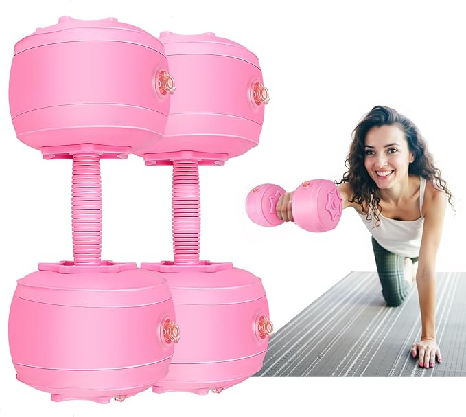 Water Filled Dumbbells Set - Water Filled Weights - Portable Travel Weights - Weights Adjustable