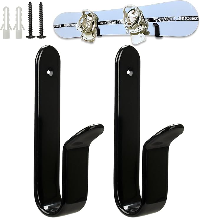 Snowboard Wall Mount Clips, Horizontal Skateboard Wall Mount，Snowboard Display Stand for Room