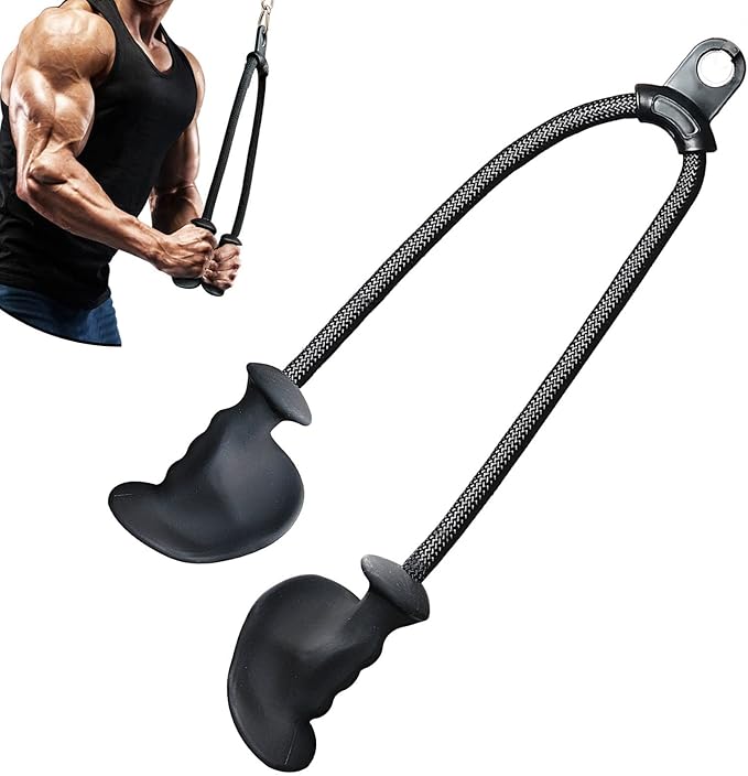 Ergonomic Tricep Rope Pulldown Attachments, Upgraded 27 32 40 & 47 Inch Extra Long Triceps Rope
