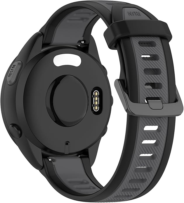 Compatible with Garmin Forerunner 165 Watch Band, 20mm Width Silicone Replacement Bands for Garmin