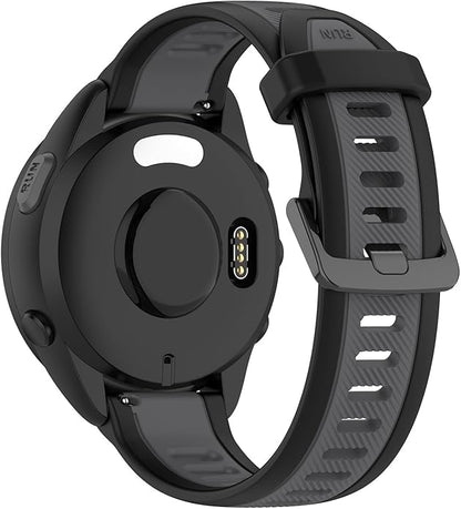 Compatible with Garmin Forerunner 165 Watch Band, 20mm Width Silicone Replacement Bands for Garmin