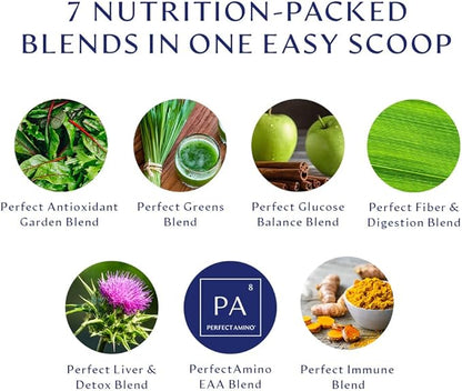 BodyHealth Greens Enhanced with PerfectAmino - Daily Superfood Green Apple Smoothie Powder with