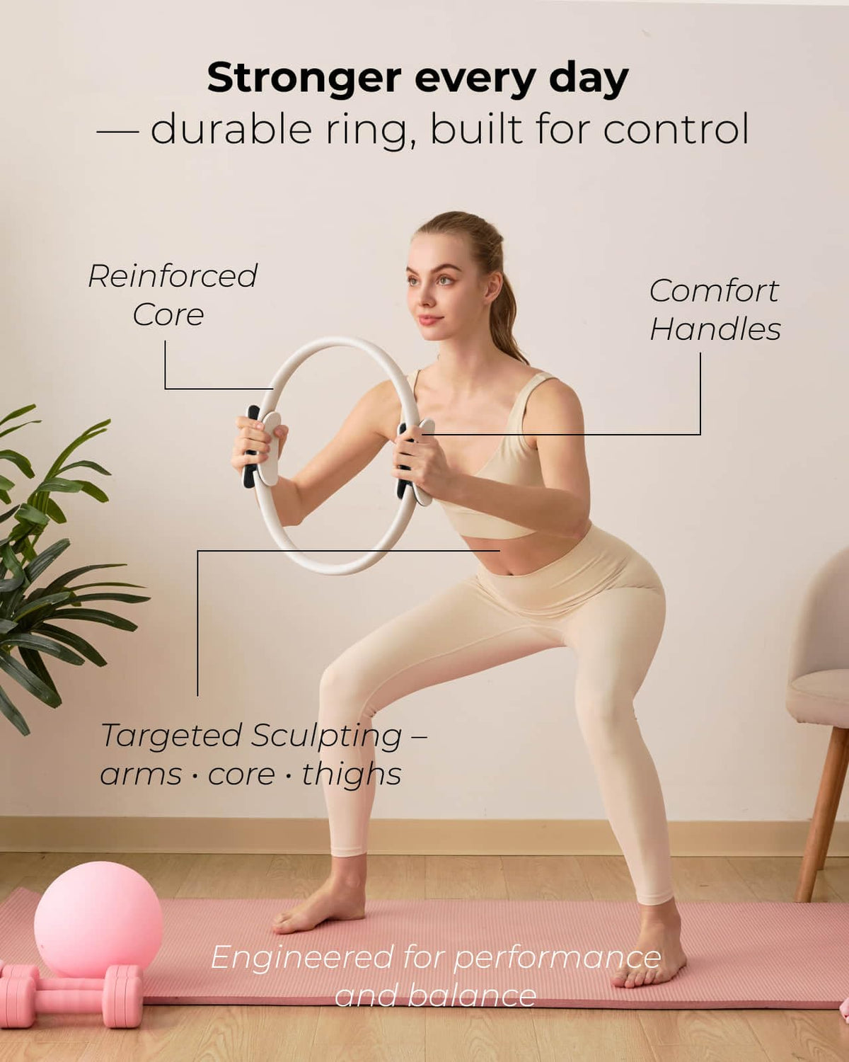 kure.fit Pilates Kit | Home Pilates Equipment | Workout Accessories & Guide