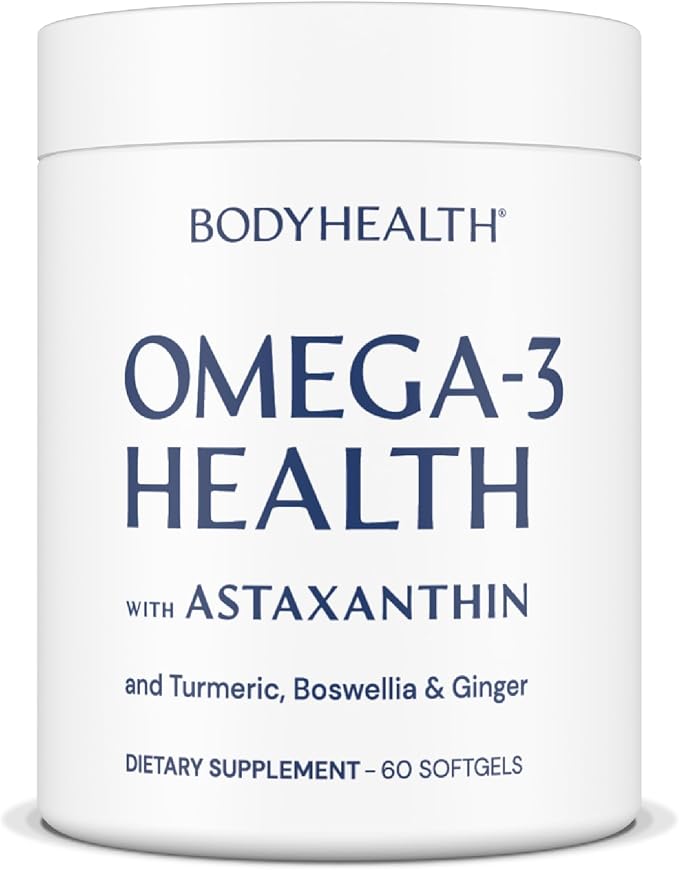 BodyHealth Omega 3 Health, Fish Oil Supplement for Women and Men, Heart and Brain Health, Fish Oil