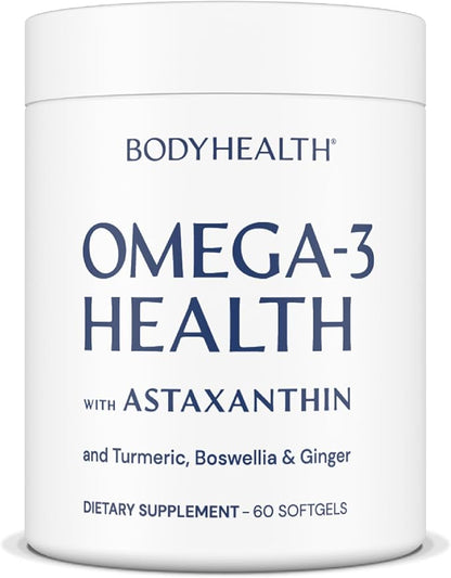 BodyHealth Omega 3 Health, Fish Oil Supplement for Women and Men, Heart and Brain Health, Fish Oil