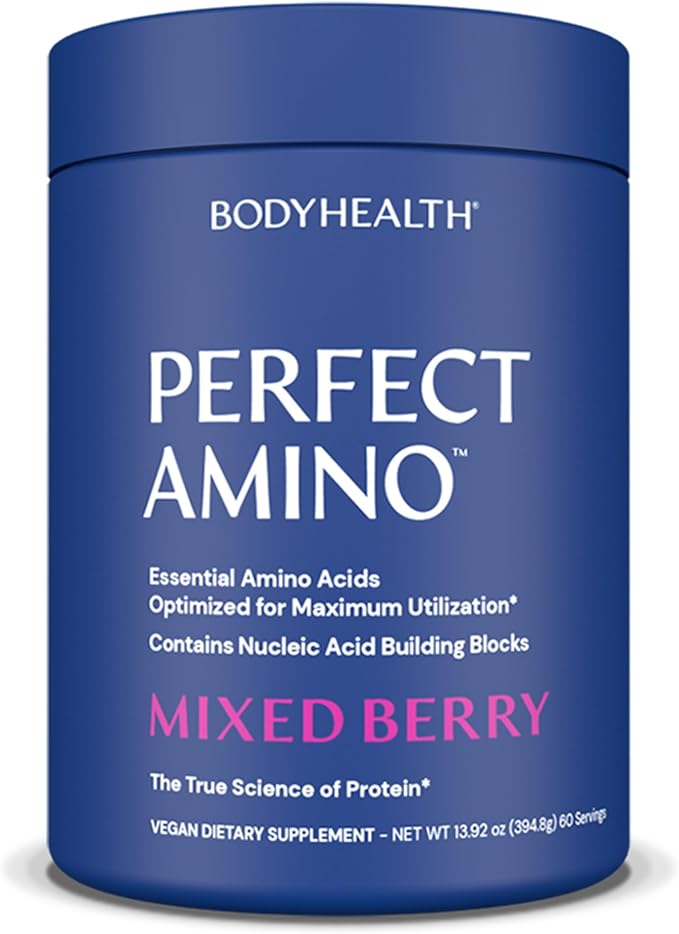 BodyHealth PerfectAmino Powder - BCAA and EAA Powder for Pre and Post Workout - Amino Acid Energy