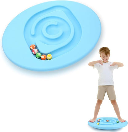 Maze Balance Board for Kids Plastic Wobble Rocker Balance Board with Mini Balls Load 170lb for