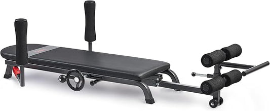 Sunny Health & Fitness Full Body Traction & Stretch Decompression Bench/Table Machine for Lumbar
