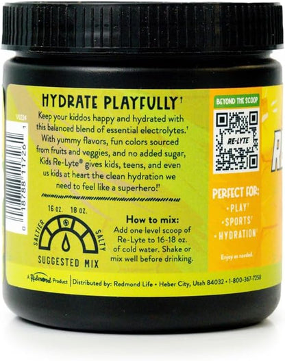REDMOND Re-Lyte Kids Hydration Electrolyte Mix Powder, Pineapple 7.62 oz