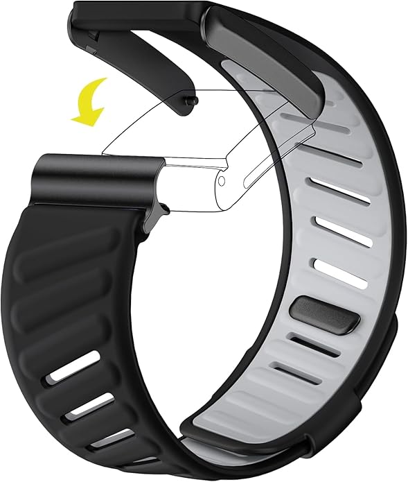 Comfort Durable Silicone Wristband Compatible with WHOOP 4.0 Band, Soft Silicone Sports Loop Strap