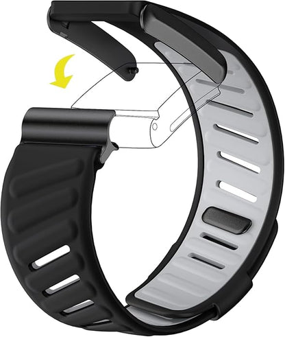 Comfort Durable Silicone Wristband Compatible with WHOOP 4.0 Band, Soft Silicone Sports Loop Strap