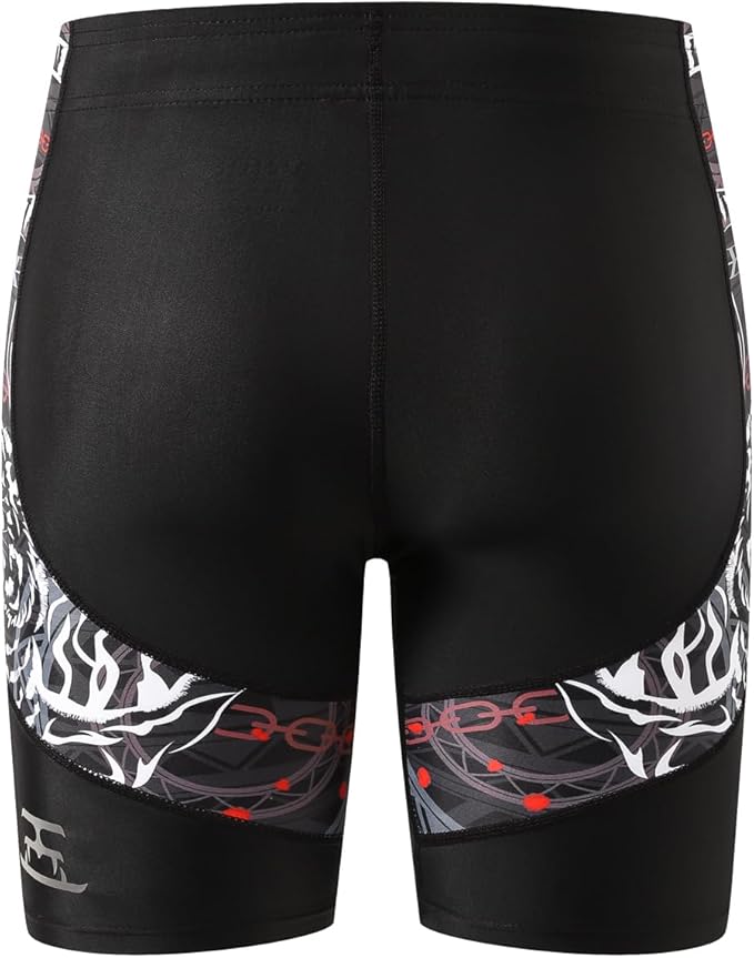 HUGE SPORTS Men's Rash Guard Swim Shorts Compression Swimming Jammer Cool Dry Active Swimsuit