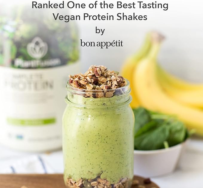 PlantFusion Complete Vegan Protein Powder - Plant Based Protein Powder With BCAAs, Digestive