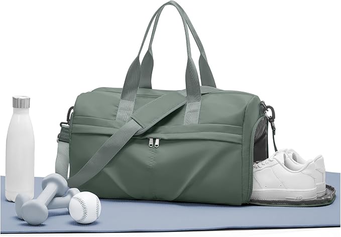 Gym Bag for Women Men with Shoe Compartment, Sport Duffel Bag, Waterproof Travel Weekender