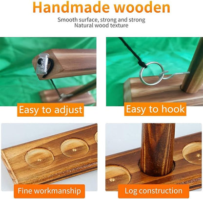 Ring Toss Game for Kids and Adults, Large Base Hook and Ring Game, Family-Friendly Indoor Holiday