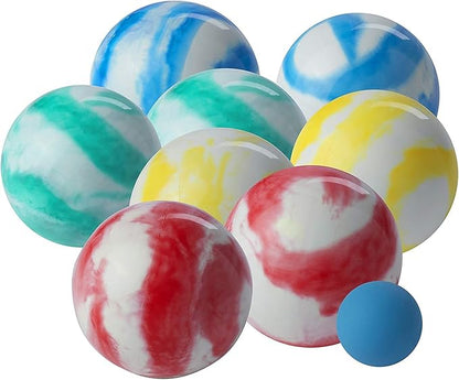 Franklin Sports Bocce Ball Set — 8 All Weather Bocce Balls and 1 Pallino — Beach, Backyard Lawn or