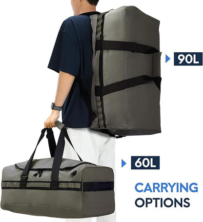 Haimont Large Duffle Bag for Men Women, Convertible Duffel Backpack, Heavy Duty Back Pack for