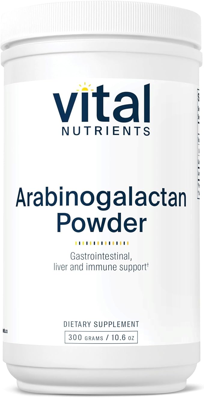 Vital Nutrients Arabinogalactan Powder | Vegan Prebiotic Fiber Supplement for GI Health, Liver, and