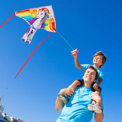 Xida Kites for Kids Ages 4-8, Large Kite for Adults, Easy to Fly Beach Kites with Handle and