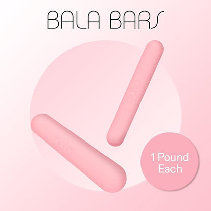 Bala Bars Dumbbell Set for Women & Men - Set of 2 Bars Designed for Walking, Strength Training