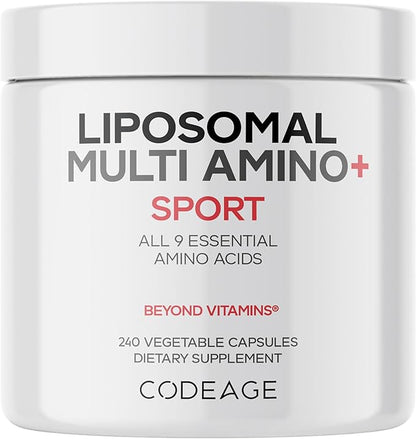 Codeage Multi Amino+ BCAA & EAA Supplement, All 9 Essential Amino Acids, Free-Form Branched-Chain