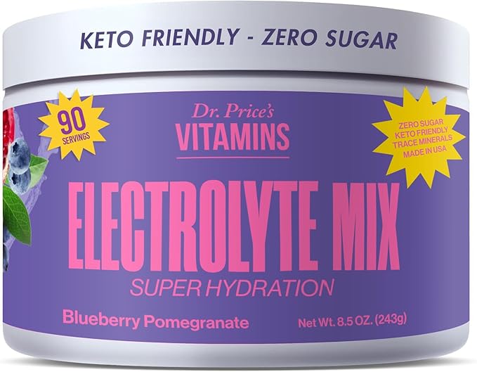 Dr. Price’s Electrolyte Mix | Sugar-Free Hydration Powder with 72+ Trace Minerals | No Sugar