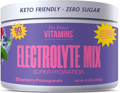 Dr. Price’s Electrolyte Mix | Sugar-Free Hydration Powder with 72+ Trace Minerals | No Sugar