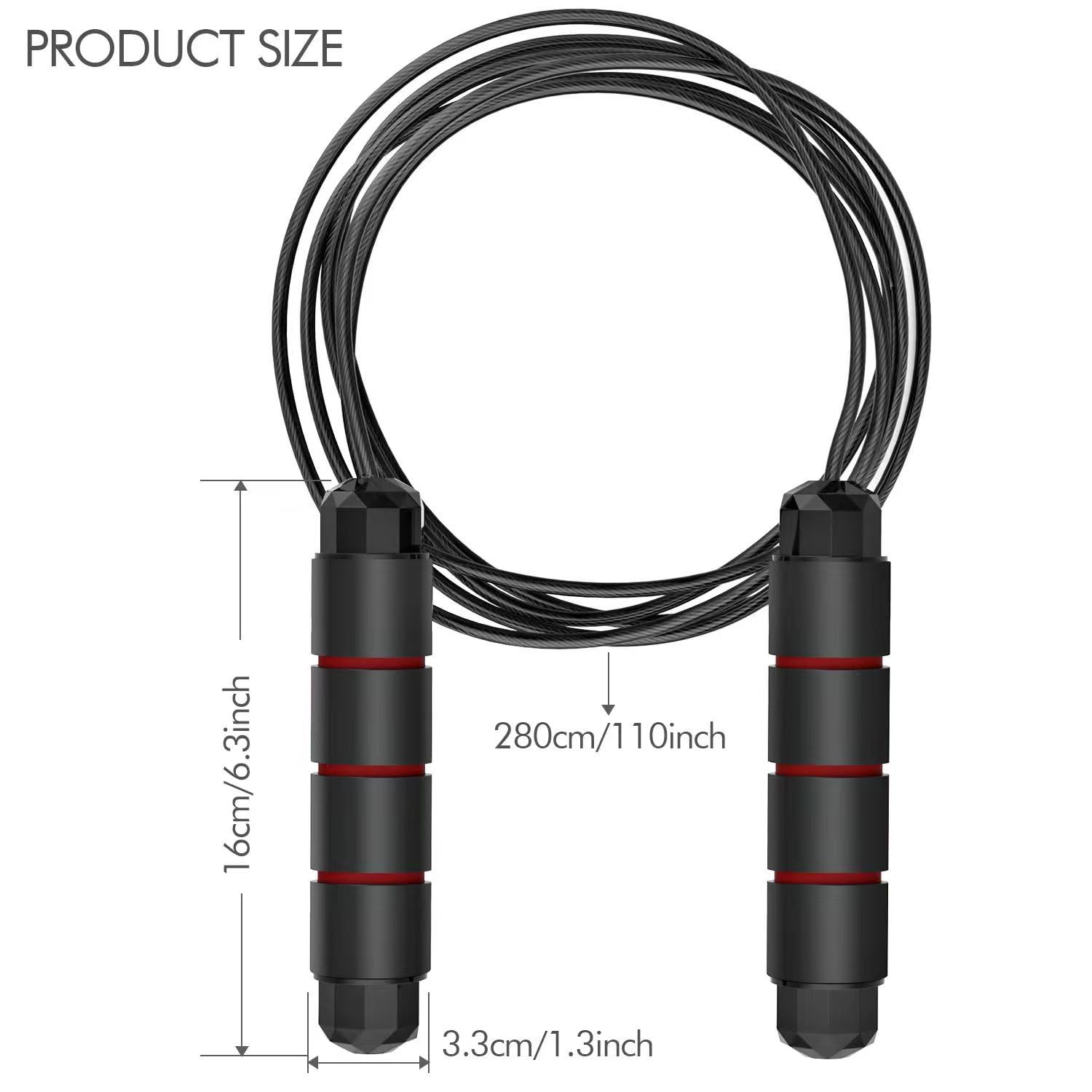 Jump Rope, Tangle-Free Rapid Speed Jumping Rope, adjustable jump rope, suitable for women, men, and