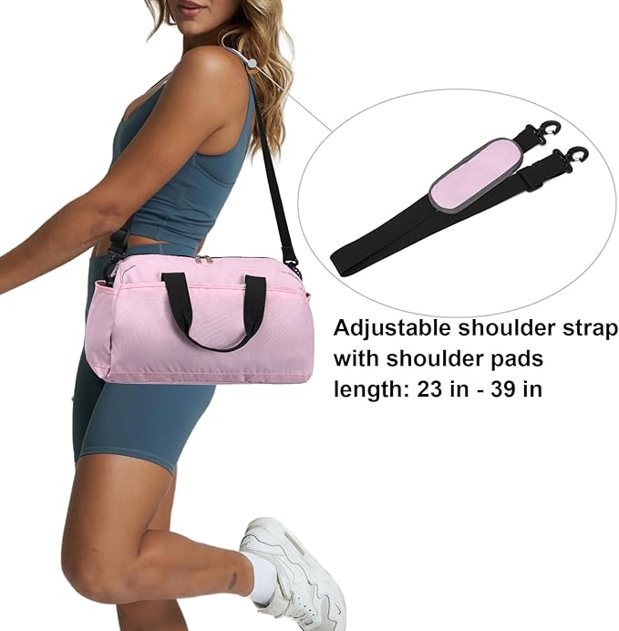 14 inch Small Gym Bag for Women & Men, Mini Duffel Bag for Travel Sports Lightweight Carry On Bag
