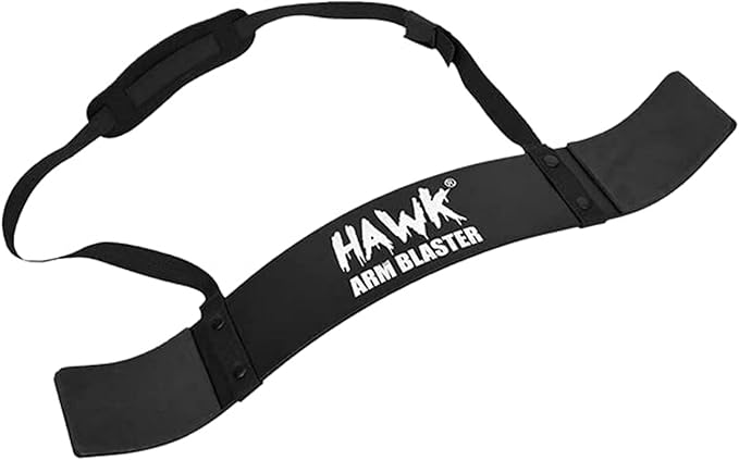 HWK Arm Blaster for Biceps & Triceps, Heavy Duty Aluminum Bicep Blaster with Thick Neoprene Padding
