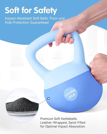Soft Kettlebell - Cushioned Impact-Resistant Base and Anti-Slip, Kettle bell Anti-Slip Grip Weight