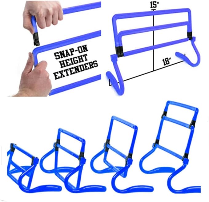 Adjustable Speed Training Hurdles Fitness & Speed Training Equipment with Agility Ladder