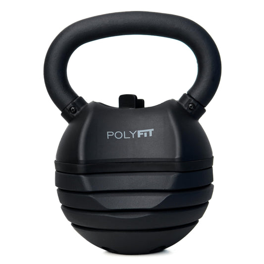 Polyfit Adjustable Kettlebell Set | 30/40/50 lbs | Kettlebell Weights for Home Gym (BLACK - 50 LB)