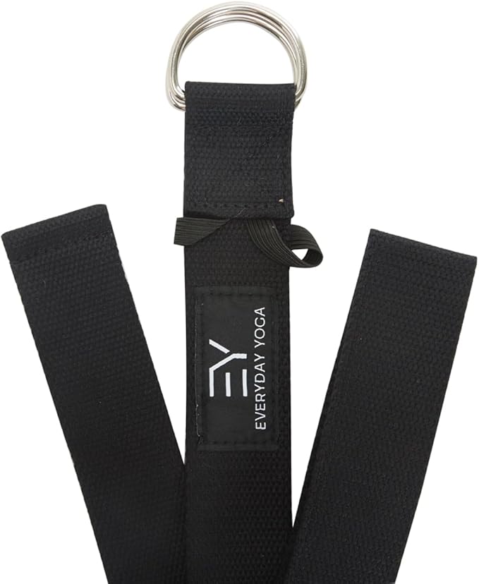 Everyday Yoga Super Strong Strap with Metal D-ring Buckle - Improve Flexibility, Stretching, and