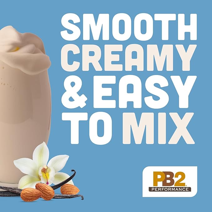PB2 Performance Almond Plant Based Vegan Protein Powder | 20g Complete Protein, No Added Sugar