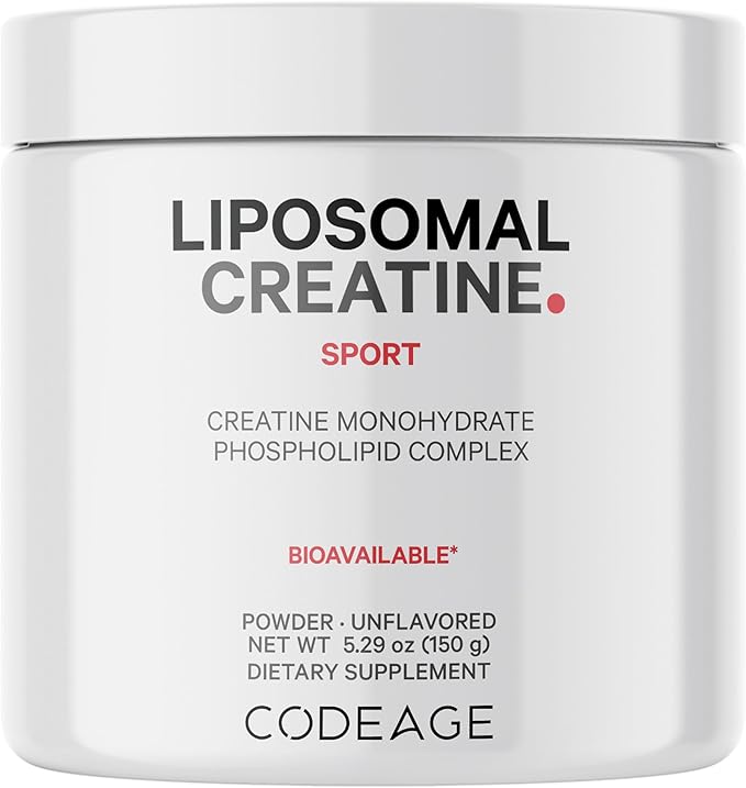 Codeage Liposomal Creatine Powder Supplement, Pure Creatine Monohydrate 5000mg, Pre Workout & Post