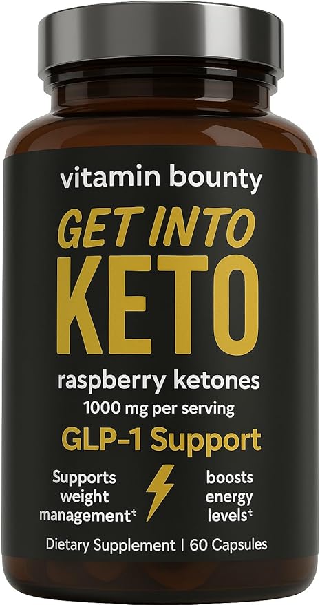 Vitamin Bounty Premium Raspberry Ketones Supplement - Keto Pills for Weight Loss - Promotes Ketosis