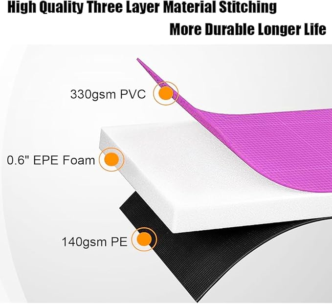 LANGXUN Universal Trampoline Repalcement Safety Pad, 8ft 10ft 12ft 14ft 15ft 16ft Waterproof