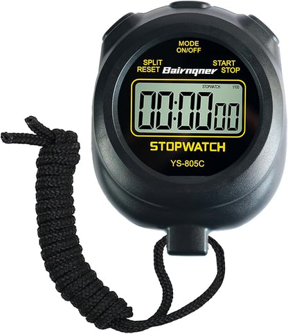 Stopwatch Timer with Countdown, ON/Off Simple Operation No Clock No Date, Digital Stop Watch for
