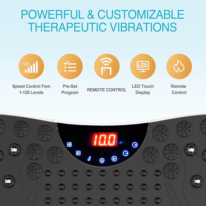 AXV Vibration Plate Exercise Machine Whole Body Workout Portable Mini Vibrate Fitness Platform