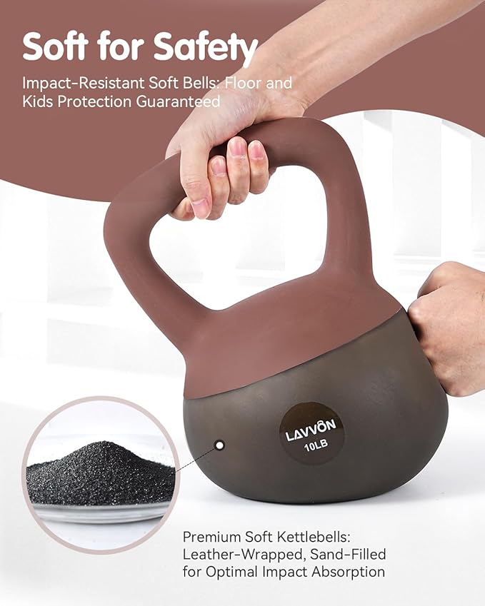 Soft Kettlebell - Cushioned Impact-Resistant Base and Anti-Slip, Kettle bell Anti-Slip Grip Weight