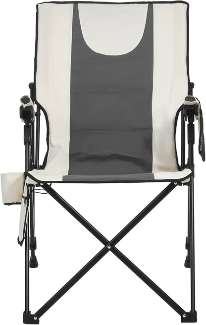 VEVOR Heated Camping Chair, 3 Heat Settings, High Back Folding Camping Chair, Supports 260lbs, Full