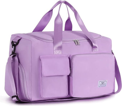 FIORETTO Women's Gym Duffle Bag with Shoes Compartment, 37L Capacity, Ideal for Travel, Gym