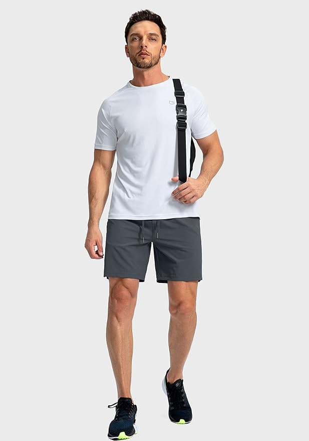 Men's Running Shorts with Zipper Pockets 9 Inch/ 7 Inch / 5 Inch Lightweight Quick Dry Gym Workout