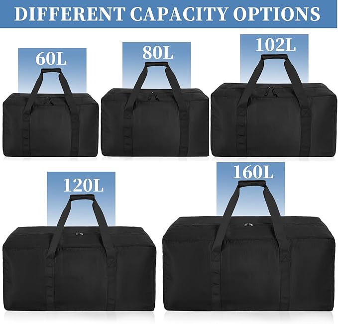 100L Large Travel Duffle Bag, Gear Bag for Men and Women, Storage Bag Ideal for Overnight Camping
